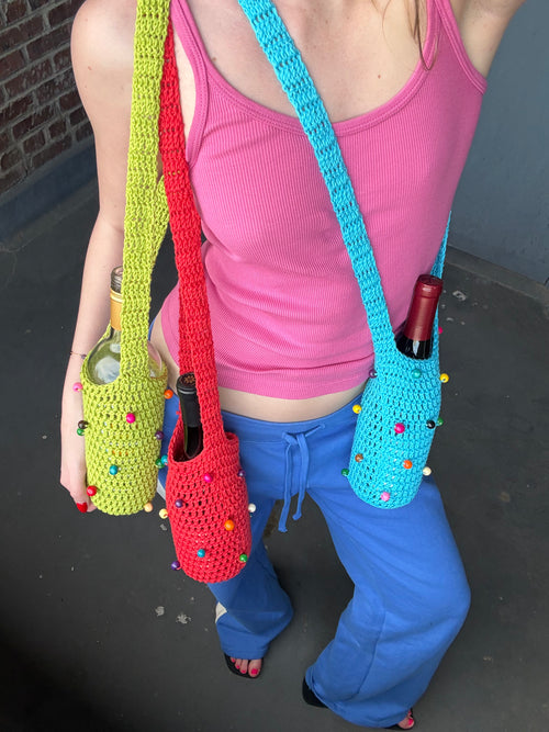Beaded Wine Bag